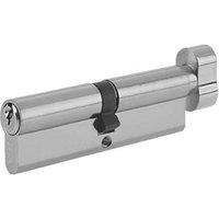 Yale Fire Rated 1 Star Thumbturn Euro Cylinder Thumbturn Lock 35-35 (70mm) Satin Nickel (27935)