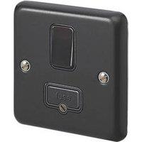MK Contoura 13A Switched Fused Spur Black with Colour-Matched Inserts (279RG)