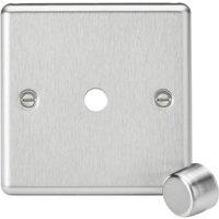 Knightsbridge Raised Rounded 1-Gang Modular Dimmer Switch Brushed Chrome (279YA)