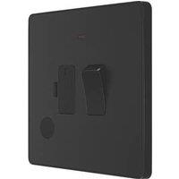 British General Evolve 13A Switched Fused Spur with LED Matt Black with Black Inserts (280PX)