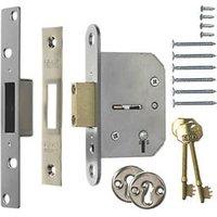 ERA 5 Lever Chrome Mortice Deadlock 76mm Case - 56mm Backset (2828V)