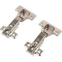 Nickel 110 Sprung Concealed Screw-On Hinges 102mm 2 Pack (28303)