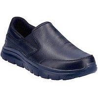 Skechers Flex Advantage Size 9 Black Water-Resistant Slip-On Non Safety Shoes (283JV)