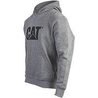 CAT Trademark Hooded Sweatshirt Heather Grey X Large 46-48" Chest (283VF)