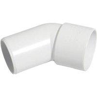 FloPlast Solvent Weld Conversion Bend 135 White 40mm 5 Pack (2846X)