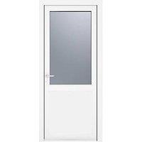 Crystal 1-Panel 1-Obscure Light Right-Handed White uPVC Back Door 2090mm x 890mm (284KF)