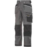 Snickers 3212 Duratwill 3212 Holster Pocket Trousers Grey/Black 35" W 32" L (28560)
