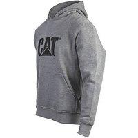 CAT Trademark Hooded Sweatshirt Heather Grey Large 42-44" Chest (285VF)