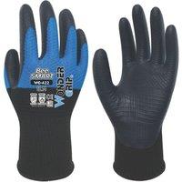 Wonder Grip WG-422 Bee-Smart General Handling Gloves Black/Blue Medium (285VJ)