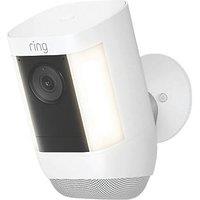 Ring Cam Pro Battery-Powered White Wireless 2K Outdoor Smart Camera with Spotlight & PIR Sensor (286HE)