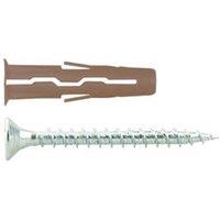 Rawlplug Uno Wall Plugs & Screws 7mm x 30mm 200 Pack (286KJ)