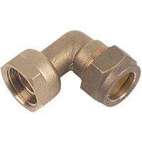 Flomasta Brass Compression Angled Tap Connector 15mm x 1/2" (28793)