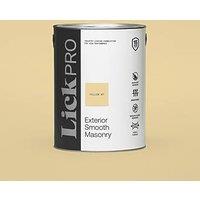 LickPro 5Ltr Smooth Yellow 07 Masonry Paint (287FW)