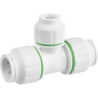 Flomasta Plastic Push-Fit Reducing Tees 22mm x 22mm x 15mm 2 Pack (287HY)