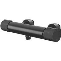 Swirl Gallen Exposed Single Outlet Thermostatic Black Shower Mixer (287KF)