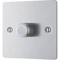 LAP 1-Gang 2-Way LED Dimmer Switch Brushed Steel with Colour-Matched Inserts (288PN)
