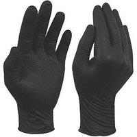 Site Nitrile Powder-Free Disposable Grip Gloves Black Medium 50 Pack (288RR)