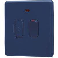 Arlec 13A Switched Fused Spur with Neon Blue with Colour-Matched Inserts (288RU)