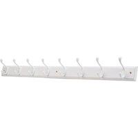Essentials 8-Hook Rail White 910mm x 95mm (289TA)