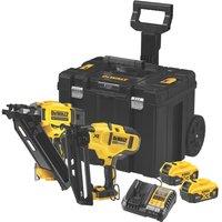 DeWalt DCK246P2T-GB 18V 2 x 5.0Ah Li-Ion XR Brushless Cordless Nailer Twin Pack (289VN)