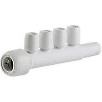 Hep2O Plastic Push-Fit Reducing 4 Port Closed Spigot Manifold 22mm x 10mm (2901R)