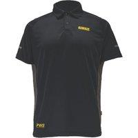 DeWalt Rutland Polo Shirt Black/Grey Large 42-44" Chest (290JH)
