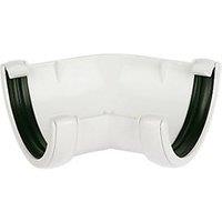 FloPlast uPVC 135 Half Round Gutter Angle White 112mm (29126)