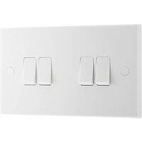British General 900 Series 20A 16AX 4-Gang 2-Way Light Switch White (292PM)