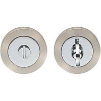 Carlisle Brass Standard WC Thumbturn Set Polished Chrome / Satin Nickel 50mm (293JA)