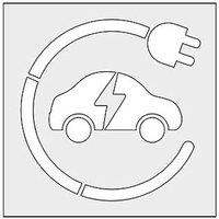 Essentials Electric Vehicle Parking Symbol Floor Stencil (293RT)