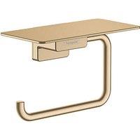 Hansgrohe AddStoris Toilet Roll Holder with Shelf Brushed Bronze (293VH)