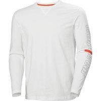 Helly Hansen Logo Longsleeve Long Sleeve T-Shirts (Mens) White Large 42.5" Chest (293XT)
