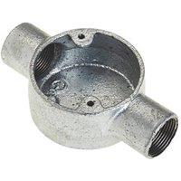 Deta 2 Way 25mm Through Conduit Box Galvanised (2941J)