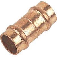 Flomasta Copper Solder Ring Equal Couplers 8mm 2 Pack (29487)