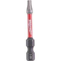 Milwaukee SHOCKWAVE 1/4" 50mm Hex Shank TX20 Screwdriver Bits 10 Pack (294GE)