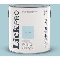 LickPro 2.5Ltr Blue 08 Vinyl Matt Emulsion Paint (294TM)