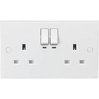 Knightsbridge 13A 2-Gang SP Switched Smart Socket White (294TY)