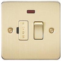 Knightsbridge 13A Switched Fused Spur with LED Brushed Brass (295TY)
