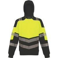 Regatta Hi-Vis X-Pro Overhead Hoodie Black/Yellow 3X Large 51" Chest (295YA)