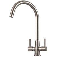 Clearwater Davina Dual-Lever Bridge Mixer Tap Brushed Nickel PVD (296FJ)