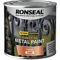Ronseal 250ml Metallic Copper Gloss Anti Corrosive Metal Paint (296KK)