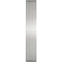 Time Lunar 2000mm x 340mm 3703BTU Matt Chrome Vertical Designer Radiator (296KL)