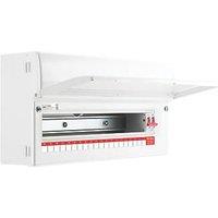 British General Fortress 22-Module 20-Way Part-Populated Main Switch Consumer Unit (296PV)