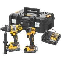 DeWalt DCK2052H1E1T-GB 18V 2 x 1.7 / 5.0Ah Li-Ion PowerStack Brushless Cordless Twin Kit (296RL)