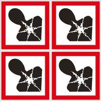 Essentials Health Hazard GHS Labels (Sheet) 100mm x 100mm (296YU)