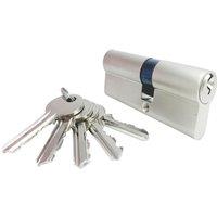 Smith & Locke 6-Pin Double Cylinder Lock 45-50 (95mm) Satin Nickel (297TE)