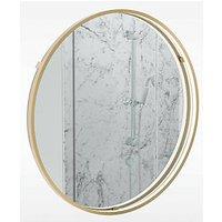 Sensio Aspect Round Bathroom Mirror Brushed Brass With 2240lm LED Light 600mm x 600mm (298PH)