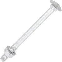 Timco Exterior Coach Bolts Carbon Steel Organic Silver Coating M10 x 130mm 10 Pack (299KG)