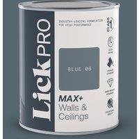 LickPro Max+ 1Ltr Blue 06 Matt Emulsion Paint (299TM)