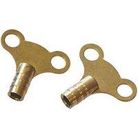 Faithfull Brass Radiator Keys 2 Pack (300RH)